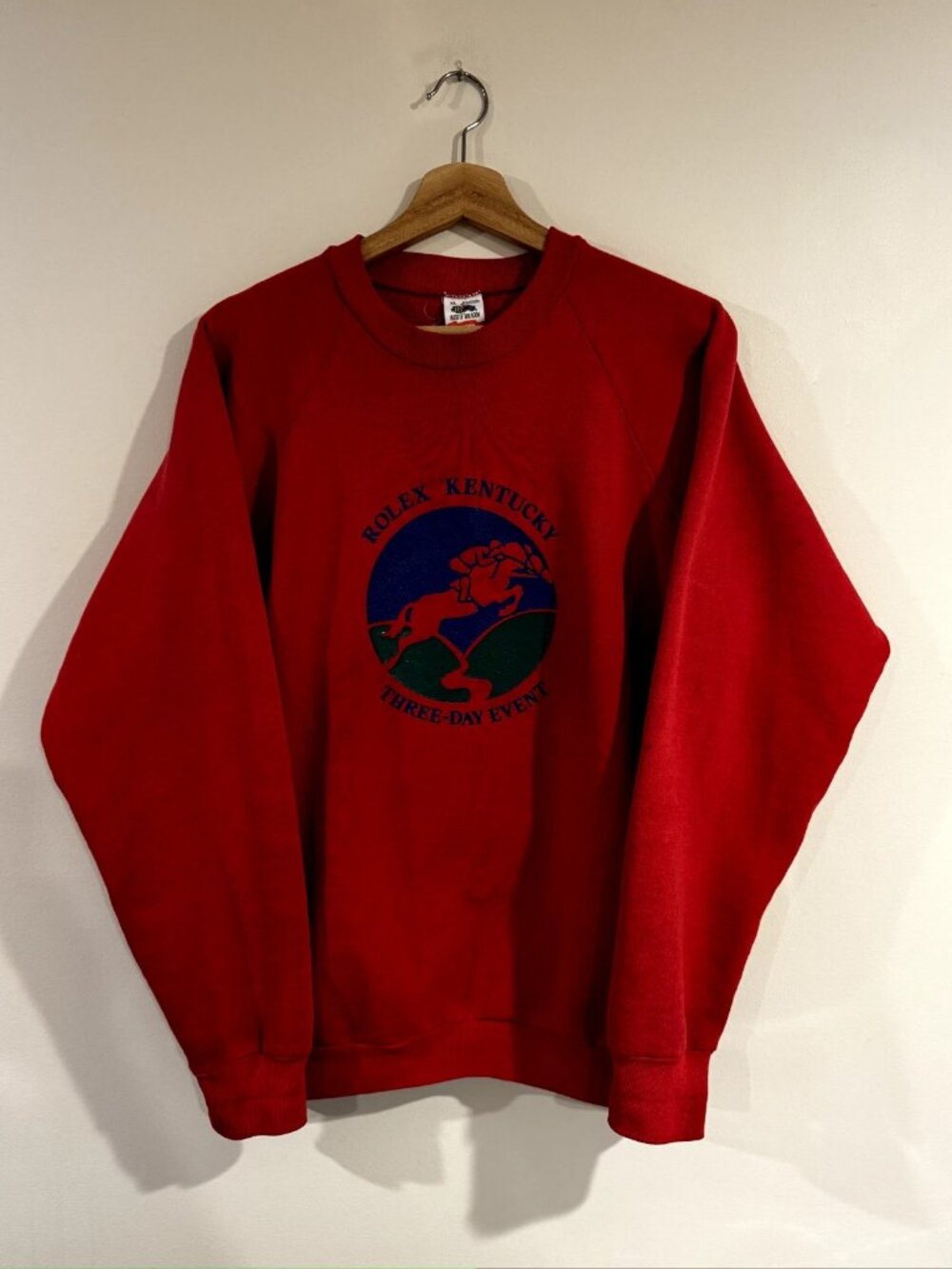 100% Authentic 80s ROLEX Kentucky Derby Crewneck Sweater Size XL Vintage Rare